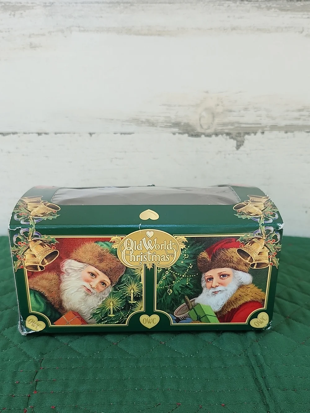 NWT OLD WORLD CHRISTMAS FARM TRACTOR HAND BLOWN ORNAMENT